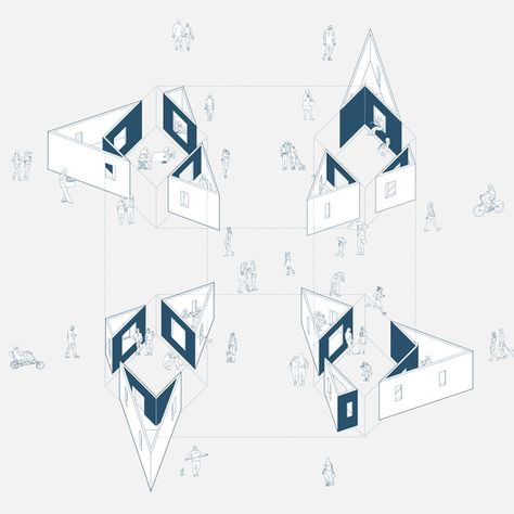 Gallery of The Garden of Framed Scenes / The Open Workshop - 18 Space Frame Architecture, Opening Architecture, Art Gallery Plan, Open Gallery, Architecture Design Sketch, Concept Diagram, Exhibition Display, Architectural Drawing, Diagram Architecture