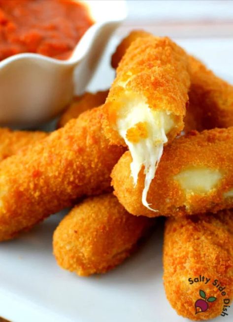 31 Best Ninja Air Fryer Recipes – The Kitchen Community Cheese Sticks In Air Fryer, Air Fried Mozzarella Sticks, Air Fried Mozzarella, Cream Cheese Veggie Dip, Greek Yogurt Veggie Dip, Frozen Mozzarella Sticks, Fried Mozzarella Sticks, Salty Side Dish, Mozzarella Stick