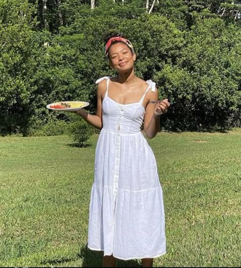 Modest Outfits Dresses, Sundress Aesthetic, Jaz Sinclair, Spring Summer Capsule Wardrobe, Sundress Season, Brand Photography Inspiration, Cottagecore Outfits, Black Femininity, Dress Aesthetic