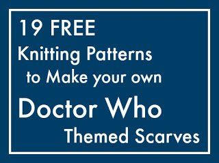 19 Patterns to Knit Your Own Doctor Who Scarf | Maple Leaf Mommy Doctor Who Knitting, Dr Who Scarf, Nerdy Diy, Doctor Who Scarf, Doctor Who Craft, Knitting Patterns Free Scarf, Crochet Sewing, Scarf Patterns, Out Of The Closet