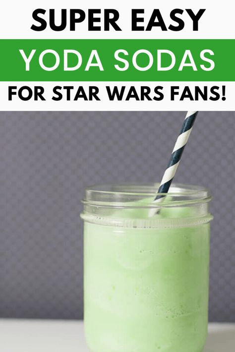 Yoda Fruit Bowl, Yoda Soda Recipe, Star Wars Food Recipes, Grogu Birthday Party, Star Wars Food Ideas, Yoda Soda, Grogu Birthday, Revenge Of The 5th, Baby Yoda Birthday Party