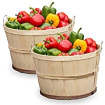 Check this out! Storing Fruits And Vegetables, Harvest Storage, Bushel Baskets, Storing Fruit, Bucket Gardening, Farm Tools, Wooden Basket, Basket Shelves, Garden Items