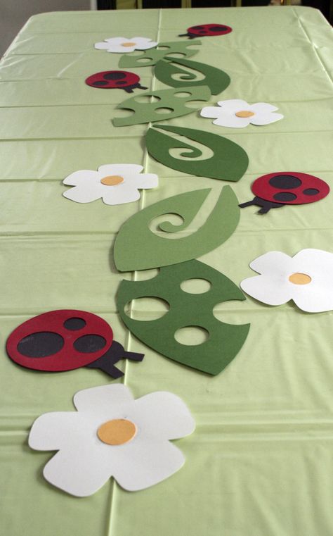 ladybug crafts | Guilty Pleasures: Cricut Ladybugs Table Decor | WaxPaperScissors Diy Bug Party Decorations, Vbs Magnified, Ladybug Baby Shower, Garden Party Theme, Ladybug Birthday Party, Baby Ladybug, Ladybug Theme, Ladybug Crafts, Ideas Baby Shower