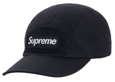 Supreme Camp Cap, Supreme Hat Outfit, Cap Outfit Men, Supreme Sneakers, Delhi Shopping, Supreme Streetwear, Military Camp, Supreme Hat, Black Caps