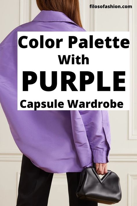 purple color palette Colors To Pair With Purple Clothes, Purple Cream Outfit, How To Wear Purple Pants, How To Pair Purple Color, Purple And White Striped Shirt Outfit, Purple And White Outfit Ideas, Purple Top Outfit Winter, Purple Pants Outfit Black Women, Khaki And Purple Outfit