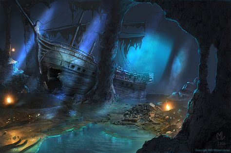 old pirate ships | plague ship sails into korvosa weather the storm the tired ship ship Pirates Cove, Pirate Art, Ghost Ship, Pirate Life, Fantasy Places, Landscape Illustration, Tall Ships, Pirate Ship, Digital Artists