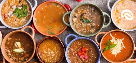 Healthy Winter Soups Sopa Toscana, Moroccan Soup, Easy Homemade Soups, Indian Soup, French Soup, Hearty Soup Recipes, Hearty Vegetable Soup, Winter Soup Recipe, Comfort Soup Recipes