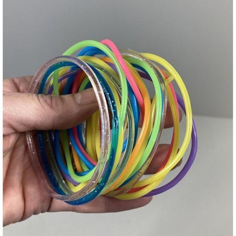 Lot of 20 1990s Plastic Neon Ladies Bangle Bracelets Dainty Hands, Plastic Bracelets, Ladies Bangles, The 80's, Bangle Bracelets, Bangles, Neon, Outfit Accessories, Clothes Design