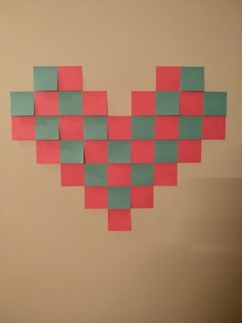 DIY room decor Sticky notes wall heart Wall Diy, Crafts Room, Diy Decor Crafts, Notes Design, Sticky Note, Diy Wall, Diy Room, Sticky Notes, Diy Room Decor