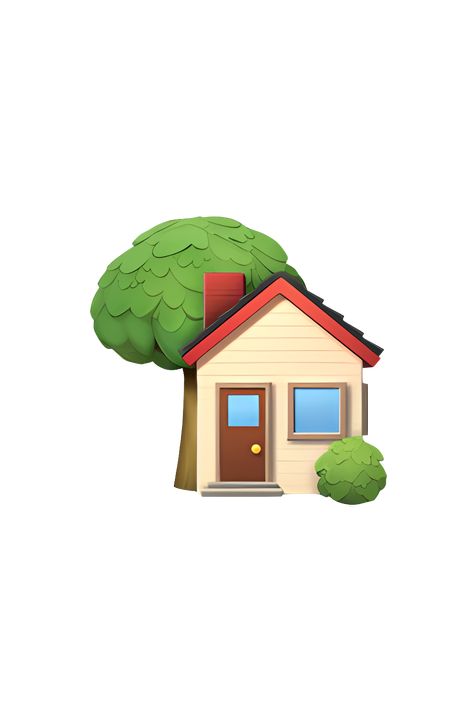 The 🏡 House With Garden emoji depicts a typical house with a sloping roof, chimney, and a small garden in front of it. The house is usually shown in shades of red or brown, with a green lawn and a few trees or bushes in the garden. The windows and door of the house are usually shown in white or light yellow, and there may be a fence or a gate around the garden. Overall, the emoji gives the impression of a cozy, suburban home with a peaceful and inviting atmosphere. House App Icon, Avatar Tiktok, House Emoji, Apple Emoji, In The Dog House, Good Apps For Iphone, Lego Hotel, Emojis Iphone, Apple Emojis