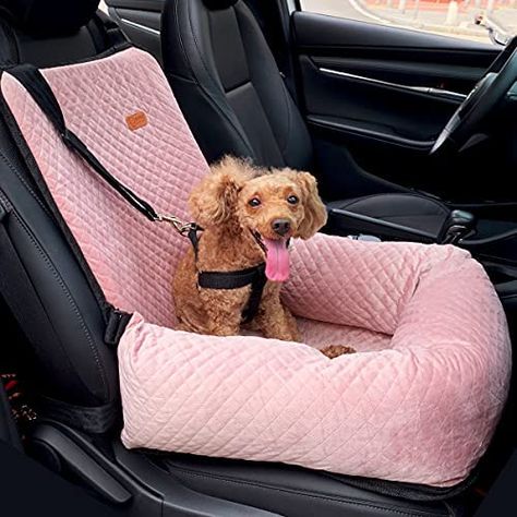 Dog Beds With Storage, Car Seat For Dog, Dog Seat Covers For The Car, Car Accessories For Dogs, Dog Seat For Car, Small Dog Stuff, Cat Car Seat, Cute Dog Beds For Small Dogs, Cute Things For Dogs