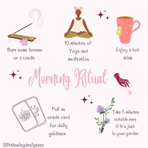 Tea Ritual Morning Routines, Grounding Morning Routine, Spiritual Period Routine, Morning Rituals Witch, Grounding Ritual, Morning Rituals Daily Routines, Period Rituals, Morning Ritual Ideas, New Year Rituals