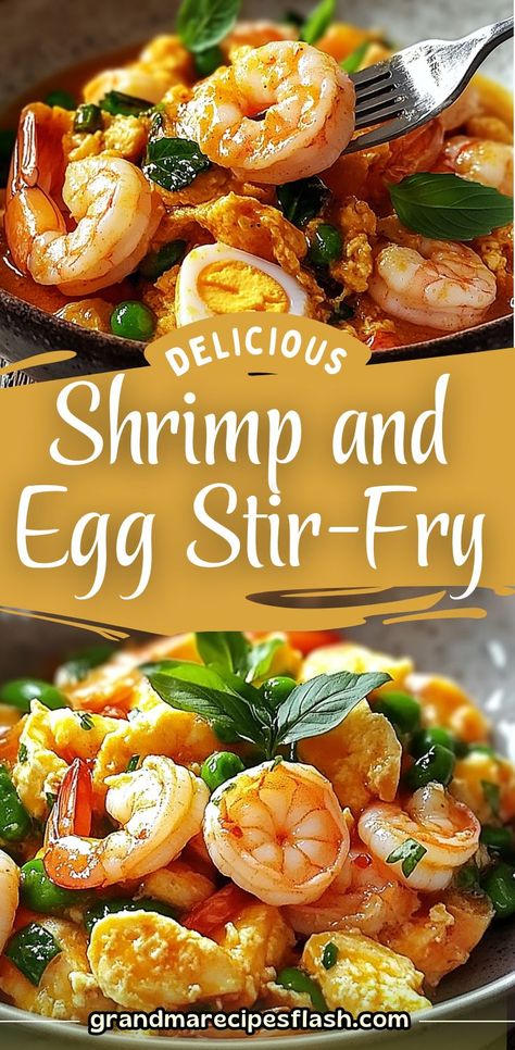 This Shrimp and Egg Stir-Fry is a quick and easy, protein-packed dish that’s perfect for a weeknight dinner or brunch. With tender shrimp, fluffy scrambled eggs, and a savory garlic flavor, this stir-fry is delicious on its own or served over rice. Stir Fry Shrimp Recipes, Shrimp And Eggs, Fluffy Scrambled Eggs, Shrimp Stir Fry, Shrimp And Rice, Shrimp Recipes For Dinner, Fried Shrimp, Stir Fry Recipes, What To Read