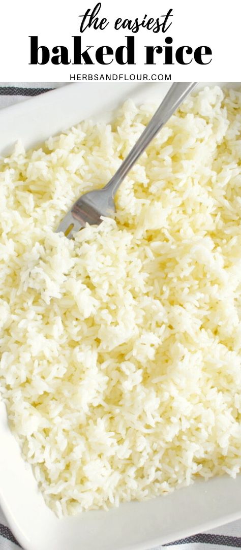 How To Cook Rice For A Large Crowd, Cooking Large Amounts Of Rice, Baked White Rice Oven, Easy Way To Cook Rice, Oven Baked Rice And Vegetables, How To Make Rice In The Oven, Oven Rice Recipe Simple, How To Cook Sweet Rice, Oven Baked Basmati Rice