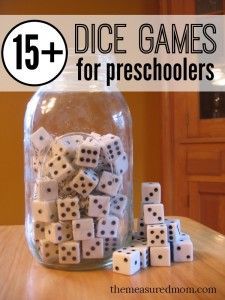 Dice Games For Preschoolers, Games For Preschoolers, Prek Math, Numbers Preschool, E Mc2, Preschool Games, Homeschool Math, Dice Games, Preschool Math