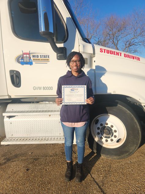 Please stop what you are doing and wish our CDL graduate Lashannon a very HAPPY BIRTHDAY! She is proof that obstacles are merely opportunities in disguise. Congratulations Lashannon on seizing your opportunity and obtaining your CDL. www.midstatedrivingacademy.com Thank you for letting Mid State help you along the way. #midstate #Midstatedrivingacademy #thingstodoinmontgomery #cdl #trucking #truckdriver #trucker #trucks #truckerlife #cdllife Truck Selling Format For Client, Truck Proof For Clients, Truck Seller Format For Client, Truck Driver Format For Client Pdf, Trucker Sayings Quotes Truck Drivers, Trucks For Sell, Live Screen, Live Screen Wallpaper, In Disguise