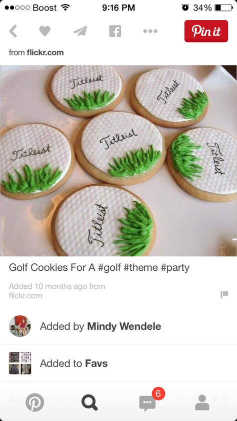 Golf Cookies, Golf Themed Party, Masters Party, Golf Theme Party, Golf Party Ideas, Golf Party Decorations, Golf Ball Crafts, Golf Baby, Golf Cake