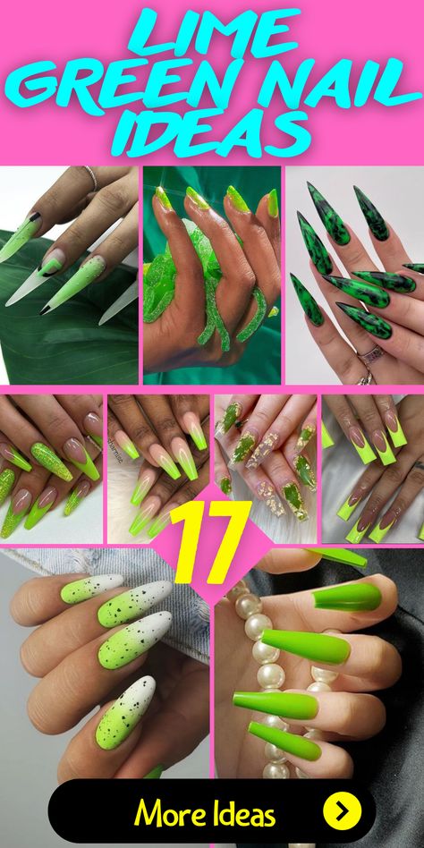 French Tip Fusion: Lime Green and White Nail Design. Revamp the classic French tip with a fusion of lime green and white. This design adds a touch of modernity to a timeless favorite. Try it on your square, oval, or almond-shaped nails for a fresh take on a classic look. Elevate your elegance with this contemporary twist! Vibrant Nail Colors, Lime Green Nails, Neon Yellow Nails, Neon Pink Nails, Neon Nail Art, Beach Nail Art, Neon Summer, Neon Nail Designs, Pink Nail Colors