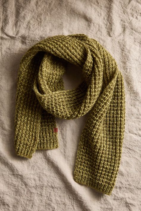 Fisherman Knit Scarf | Anthropologie Chunky Scarf Knitting Pattern, Finger Knit Scarf, Color Twist, Chunky Knit Scarves, Chunky Scarves, Finger Knitting, Hand Knit Scarf, Scarf Knitting Patterns, Scarf Pattern