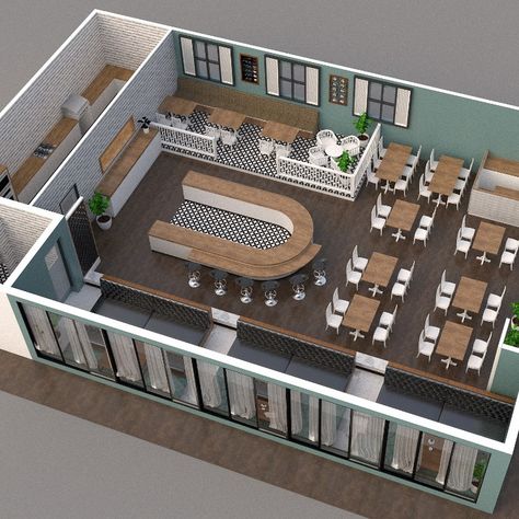 I will make 3d model of house villa and restaurants Restaurant Furniture Plan, Small Restaurants Design, Second Floor Restaurant Design, Restaurant Model Architecture, Restaurant Small Design, Service Table Restaurant, Small Restaurant Floor Plan Layout, Fine Dine Restaurant Interior, Restaurant Architecture Concept