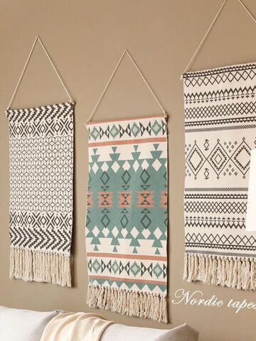 Geometric Tapestry, فن النسيج, Modern Macrame Wall Hanging, Aztec Decor, Macrame Home Decor, Macrame Tapestry, Handmade Tapestries, Bohemian Tapestry, Deco Boheme