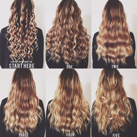 When it comes to the wand, instructions are pretty straight forward: wrap your hair around the wand starting closest to the root and wrap your way to the ends without burning your fingers off. Jessie James, Hair Envy, Hair Curlers, Hair Dos, Hair Skin, Gorgeous Hair, Hair Day, 5 Ways, Pretty Hairstyles