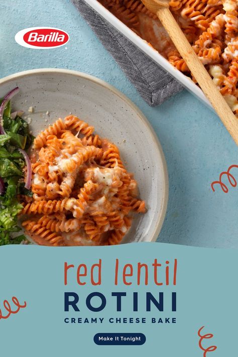 Made with three different types of cheese, our Red Lentil Rotini Creamy Cheese Italian Pasta Bake cooks up in less than 30 minutes for a dish that will satisfy the whole family. Sure to be a crowd pleaser, give it a try for an easy back-to-school meal! Rotini Recipes, Italian Bake, Italian Pasta Bake, Red Lentil Pasta, Different Types Of Cheese, Weeknight Pasta, Pasta Bakes, Lentil Pasta, Rotini Pasta