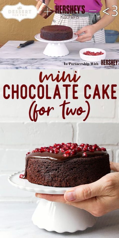 Single Serving Chocolate Cake, Baking For Two, Small Cake Recipe For Two, Chocolate Cake For Two Recipe, Romantic Desserts For Two, Single Serving Cake, Chocolate Cake For Two, Desserts For Two, Cake For Two Recipe