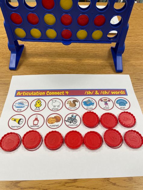 Connect Four Speech Therapy, Interactive Speech Therapy Activities, Speech Therapy Movement Games, Fun Articulation Games Speech Therapy, Slp Language Activities, Speech Articulation Activities, School Based Speech Therapy, Slp Articulation Activities, Speech Therapy Articulation Activities