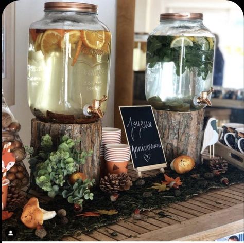 Woodsy Decor Party, Woodsy Shower Theme, Woodland Forest Centerpieces, Forrest Animal Baby Shower Theme, Sustainable Baby Shower Ideas, Forest Baby Shower Theme Boys, Woodland Baby Shower Theme Food, Woodland Baby Shower Food Ideas, Woodlands Theme Baby Shower Boy