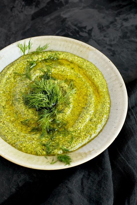 Dill Asiago Pesto ⋆ Gluten Free Alcoholic Drinks, Dill Pesto, Chevre Cheese, Boston Baked Beans, Coconut Bacon, Dill Sauce, Asiago Cheese, Best Gluten Free Recipes, Calorie Counter