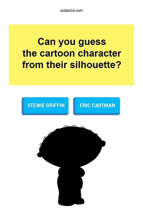 Can you guess the cartoon character from their silhouette? #Quiz Disney Characters Silhouettes, Book Silhouette, Family Quiz, Cartoon Silhouette, Disney Quiz, Stewie Griffin, Playbuzz Quiz, Disney Paintings, Knowledge Quiz