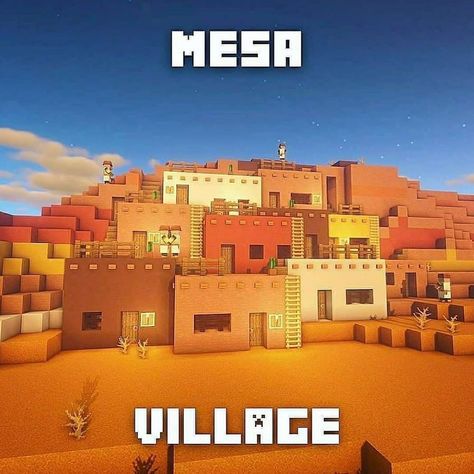 2,632 Likes, 19 Comments - Minecraft Builds & Tutorials (@minecraftbuildstutorial) on Instagram: “Mesa village! 🤩 ————————————————————— Follow @minecraftbuildstutorial Follow…” Minecraft Mesa Build Ideas, Mesa Village Minecraft, Minecraft Village Renovation, Minecraft Mesa Village, Mesa Minecraft Builds, Mesa Builds Minecraft, Mesa Minecraft House, Mesa House Minecraft, Minecraft Savanna Village