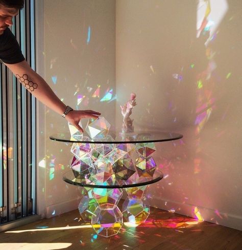 Interstellar Sparkle Table by John Foster anneroselt.com Salon Suites, Life Hack, Cocktail Table, Dream Rooms, Cocktail Tables, Dream Room, Light Art, Colorful Decor, Future House