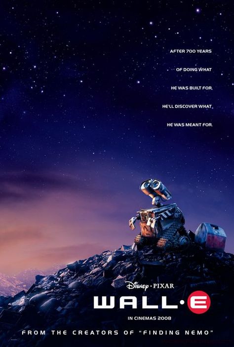 Wall-E Wall E Disney, Math Movies, Wall E Movie, Little Dorrit, Best Movie Posters, I Love Cinema, Wall E, Pixar Movies, Stanley Kubrick