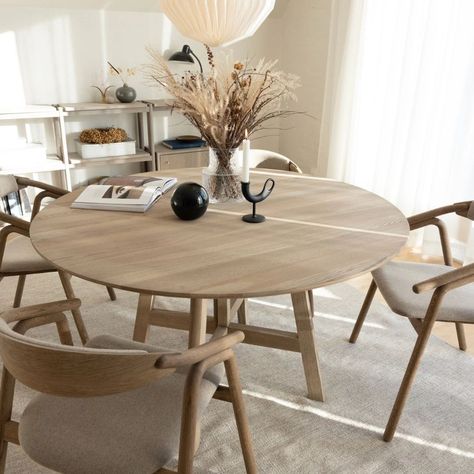 [CommissionsEarned] The Optic Wooden Round Dining Table Has A Simple And Understated Design, With An Edge. Clean Lines In A Modern Format Create A Timeless Classic. With Its Refined Details, The Optic Dining Table Will Bring A Warm Atmosphere To Your Home. Kristensen Kristensen Optic Solid Wood Round Dining Table Specification: Dimensions: 110Cm (Diameter) X 74(H)Cm 120Cm (Diameter) X 74(H)Cm 130Cm (Diameter)) X 74(H)Cm 140Cm (Diameter) X 74(H)Cm Top Thickness - #modernrounddiningroomtable Scandinavian Round Dining Table, Dining Table Circle, Modern Round Dining Room Table, Wooden Round Dining Table, Modern Round Dining Room, Round Oak Dining Table, Wood Round Dining Table, Coastal Luxe, Round Wooden Dining Table