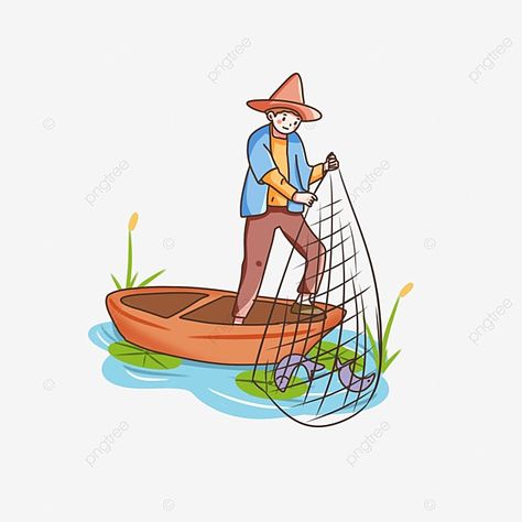 gu yu character illustration,fishing boy,yellow spring,black net,yellow hat,green plants,cartoon hand drawn Fishing Net Illustration, Fisherman Cartoon, Fisherman Drawing, Fisherman Illustration, Teaching Pictures, Fishing Drawing, Plants Cartoon, Fishing Illustration, River Drawing