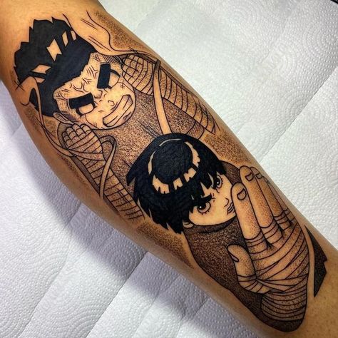 Loving these awesome forearm tattoo designs for me. This is a tattoo of Rock Lee from the anime Naruto. Rock Lee Tattoo Ideas, Rock Lee Tattoo, Forearm Tattoo Ideas For Men, Tattoo Ideas For Females, Ems Tattoos, Forearm Tattoo Ideas, Bum Tattoo, Elements Tattoo, Geek Tattoo