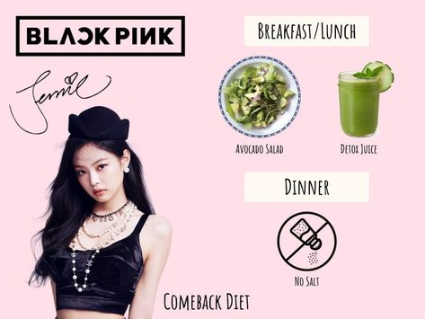 I have created a meal plan of the foods Jennie from Blackpink has stated to eat before a comeback! Jennie Diet, Model Diet Meal Plan, Iu Diet, Korean Diet, Diet Diary, Motivasi Diet, Model Diet, Unhealthy Diet, Resep Diet