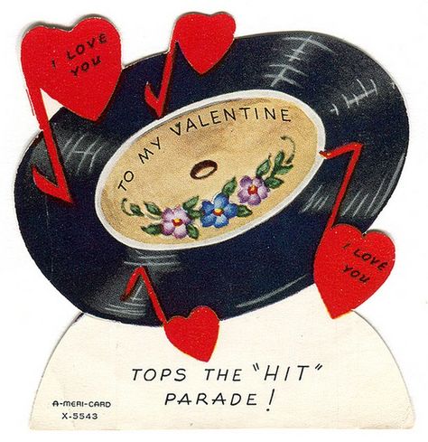 Valentine Music, To My Valentine, And I Love You, Vintage Valentine Cards, Retro Valentines, Seni Origami, Vintage Valentine, My Funny Valentine, Arte Sketchbook