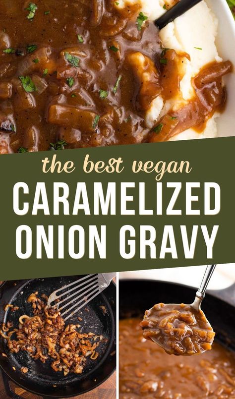 Vegan Gravy Recipe, Vegetarian Gravy Recipe, Onion Gravy Recipe, 2023 Thanksgiving, Vegetarian Gravy, Vegan Gravy, Holidays 2023, Vegan Holiday, Vegan Thanksgiving Recipes