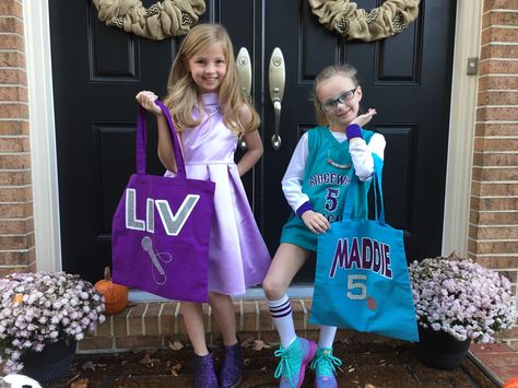 #livandmaddie #livandmaddiecostume  Liv And Maddie costume Liv And Maddie Halloween Costumes, Liv And Maddie Costumes, Liv And Maddie Birthday Party Ideas, Dance Moms Halloween Costumes, Disney Channel Halloween Costumes, Disney Channel Costumes, Maddie Costume, Liv And Maddie Outfits, Disney Funny Moments