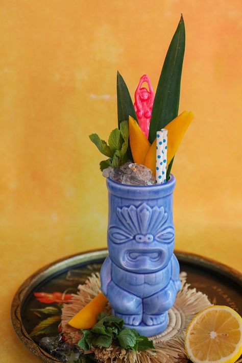 The Trouble in Paradise is a whisky Tiki cocktail with mango juice, coconut water, lemon, orgeat, rye & Scotch. #tiki #tropicalcocktails #whisky #whiskey #orgeat #mangococktails #cocktails #tasteandtipple Paradise Cocktail, Mint Bouquet, Cocktail Inspiration, Tiki Drink, Juice Coconut, Trouble In Paradise, Tiki Cocktail, Water Lemon, Healthy Nutrition Plan