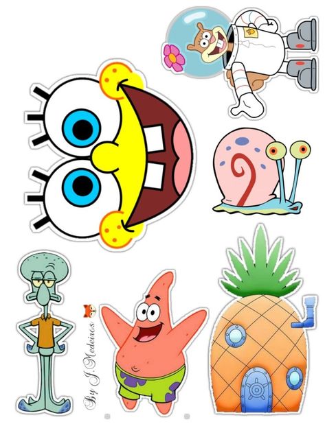 5/set/2020 - Patsy Villar encontrou este Pin. Encontre (e salve!) seus próprios Pins no Pinterest. Spongebob Cake Topper Printable, Spongebob Stickers Printable, Spongebob Birthday Cake, Spongebob Friends, Superhero Cupcake Toppers, Spongebob Faces, Superhero Cupcakes, Spongebob Cake, Spongebob Cartoon