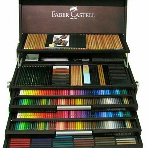 The Ultimate 250th Anniversary Faber Castell Set only available on Ebay or Amazon due to less than 1800 made and a few yrs old but Awesome Cute School Supplies, Drawing Supplies, Coloured Pencils, Limited Edition Art, Art Tools, Faber Castell, Drawing Tools, Art Tips, Pencil Art