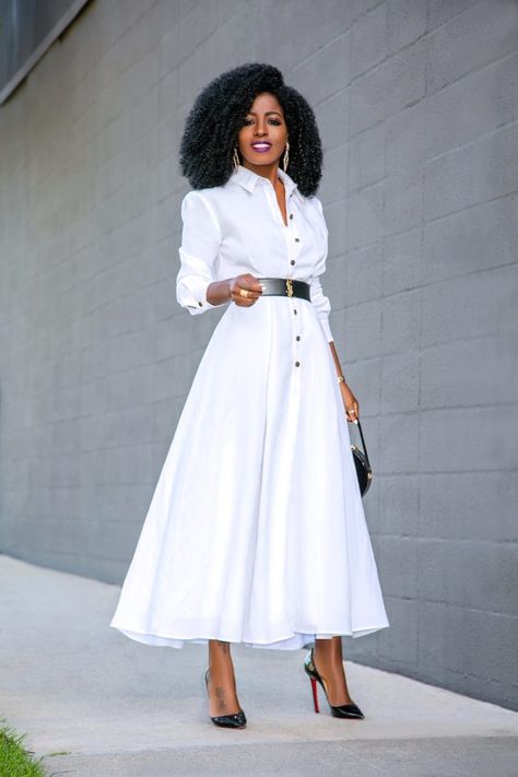 Style Pantry | My Style Simple Maxi Dress, How To Wear Shirt, Shirt Collar Styles, Outfit Work, Rock Chic, Long Shirt Dress, Dress Shirts For Women, Midi Shirt Dress, Curvy Outfits