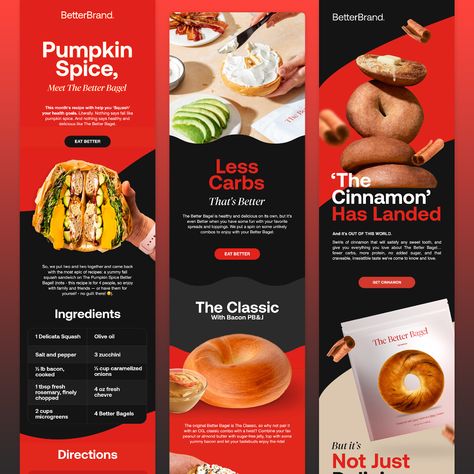 Better Brand Newsletter Design on Behance Food Email Marketing Design, Fitness Email Design, Wellness Design Graphic, Fun Newsletter Design, Food Email Design, Brand Banner Design, Creative Newsletter Design, Newsletter Design Layout Creative, Email Design Inspiration Creative