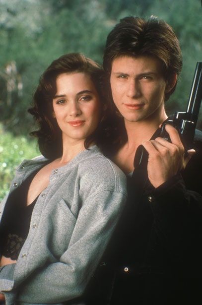 Christian Slater and Winona Ryder, Heathers, 1988. Heathers 1988, Christian Slater, Not Mine, Heathers, High School, Hollywood