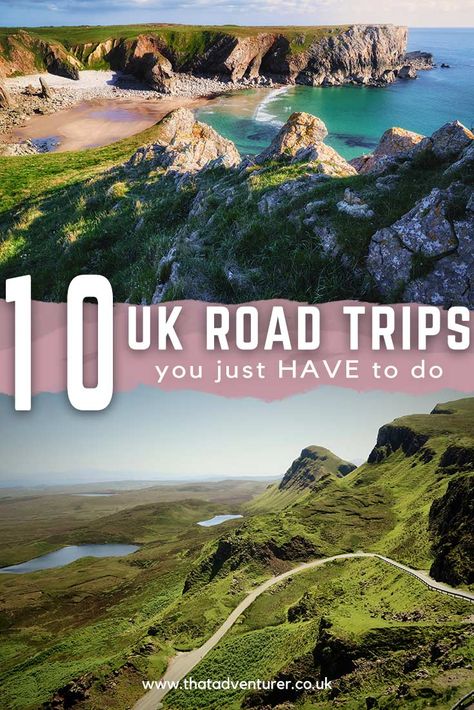 Love road trips? Check out these amazing road trips in the UK for your next holiday. These road trips in England, Scotland, Wales and Ireland are beautiful! #roadtrip #uktravel Road Trip Uk, European Road Trip, Road Trip Packing, Road Trip Destinations, Uk Holidays, Voyage Europe, Road Trip Hacks, Destination Voyage, Road Trip Fun