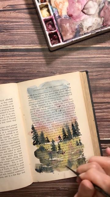 WATERCOLOR ⭐ Art sharing page on Instagram: "Artist @mamathingcrafts Did you know? #watercolor_daily" Watercolor Painting On Old Book Pages, Watercolor On Book Pages, Learning Watercolor, Sheet Music Art, Watercolor Mixing, Watercolor Books, Summer Stuff, Paint Night, Watercolor Ideas